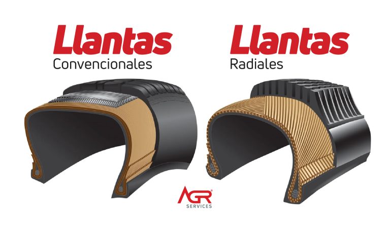 Llanta radial y convencional